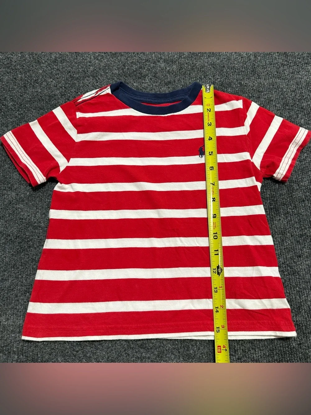 Ralph Lauren Red & White Striped Kids T-Shirt